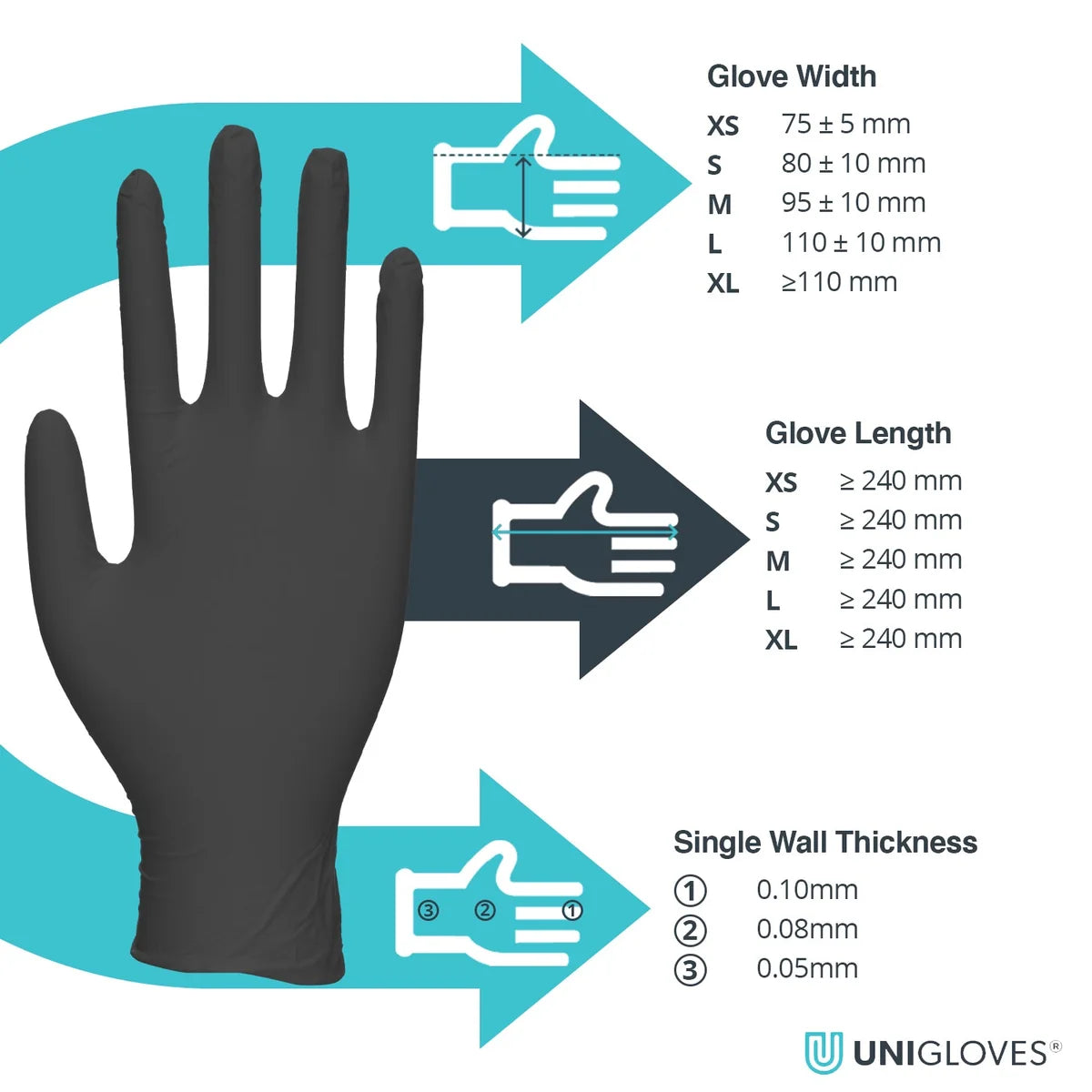 Pearl Nitrile Examination Gloves (Pack of 100)